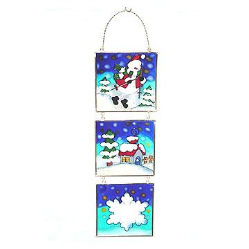 Glass Printed Hanging Ornaments